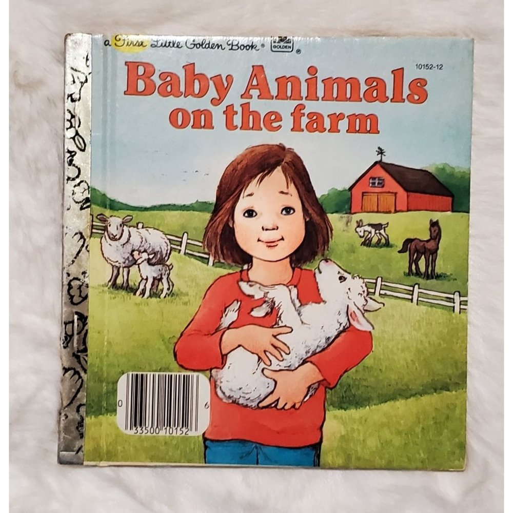 GUC VTG Vintage 1981 Baby Animals On The Farm First Little Golden Book Child Kid